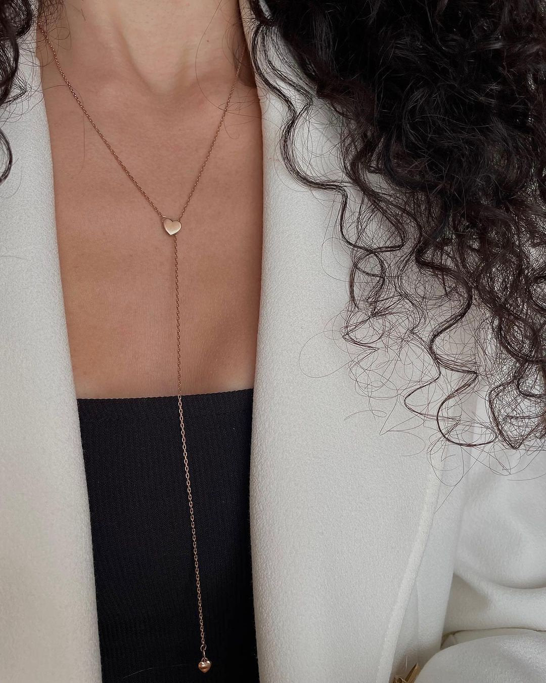 Gilded Ukrainian Heart Necklace | Elegant Minimalistic Love Jewelry