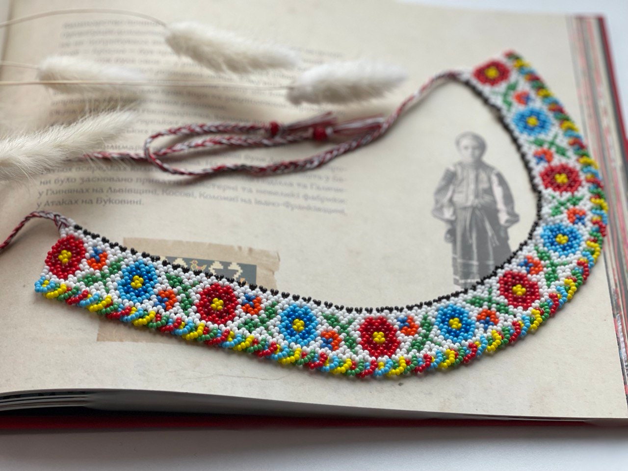 Ukrainian SYLYANKA Seed Bead Necklace | Handmade Vyshyvanka Collar