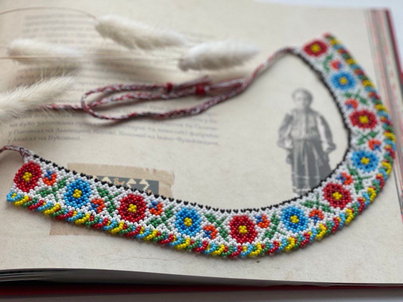 Ukrainian SYLYANKA Seed Bead Necklace | Handmade Vyshyvanka Collar