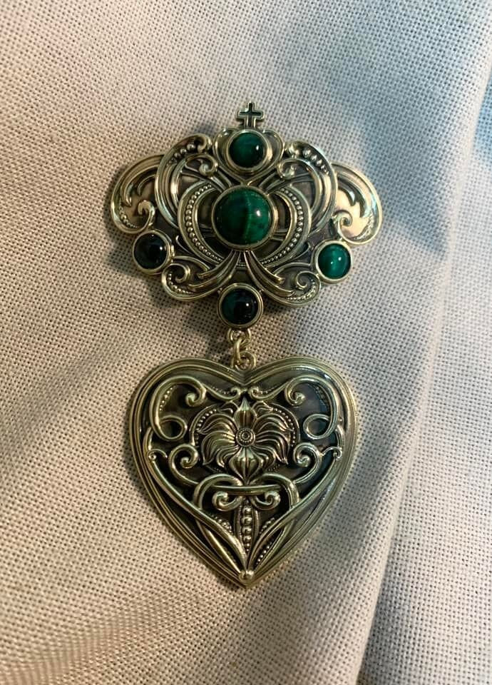 Ukrainian Dukach Pendant "Heart" - Traditional Ethnic Necklace