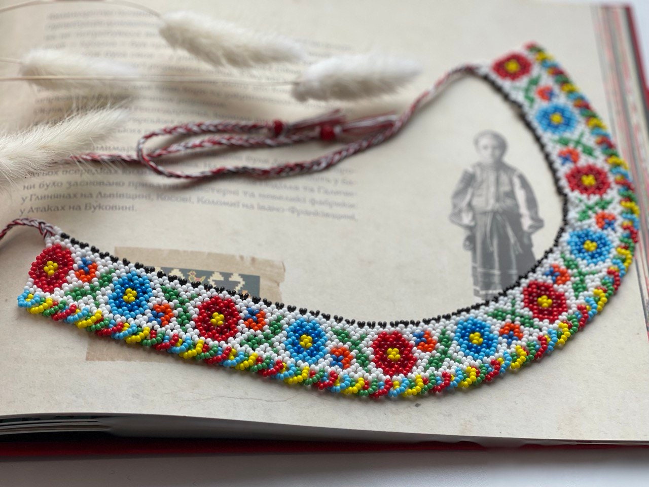 Ukrainian SYLYANKA Seed Bead Necklace | Handmade Vyshyvanka Collar