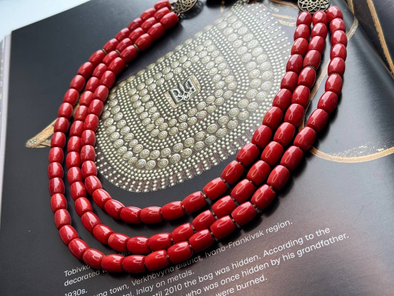 Natural Coral Ukrainian Traditional Necklace