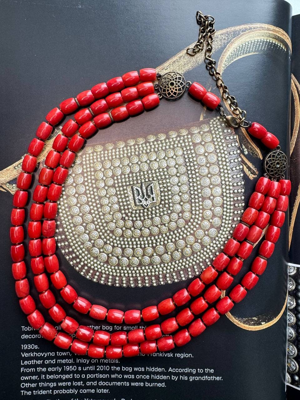 Natural Coral Ukrainian Traditional Necklace