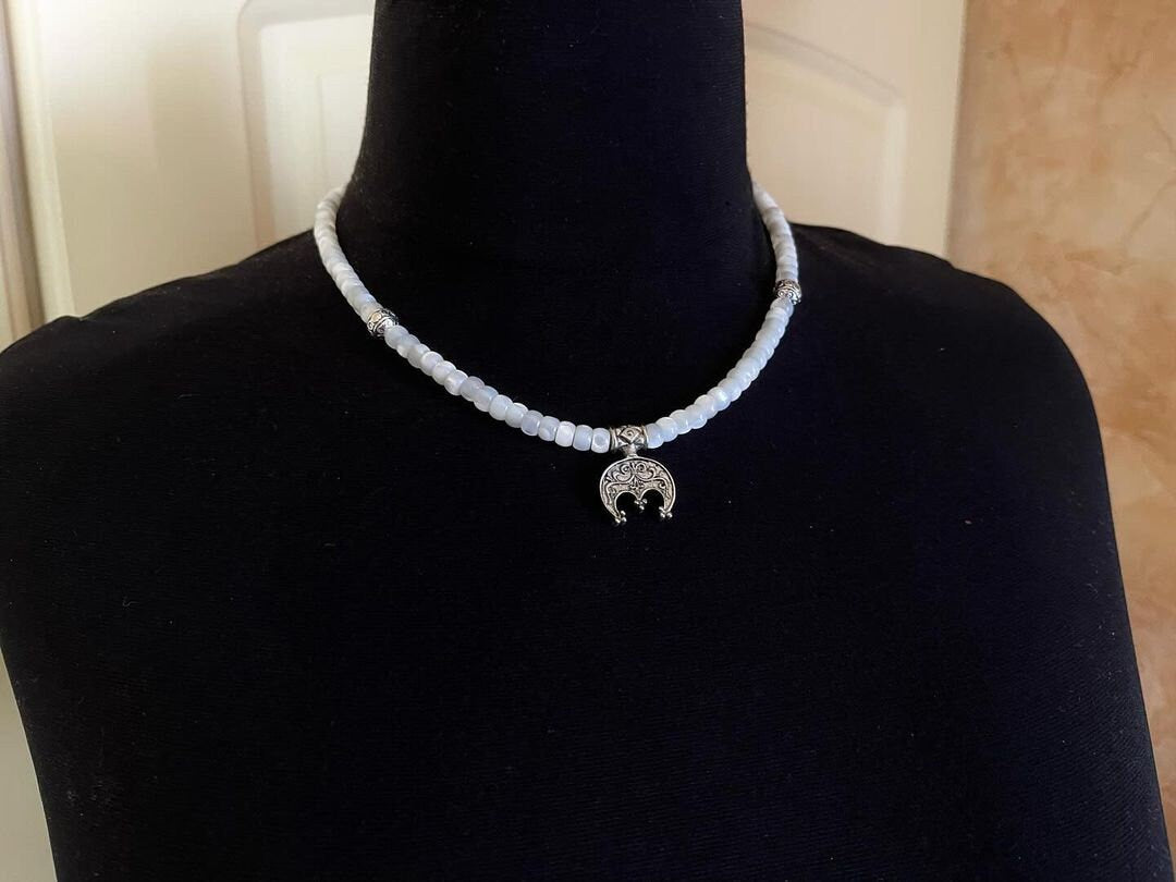 2025 White Ukrainian Traditional necklace ceramics Ukrainian Jewelry Ethnic of pearl beads with Cross Gift for Hand-cast Gift MOTHERS DAY