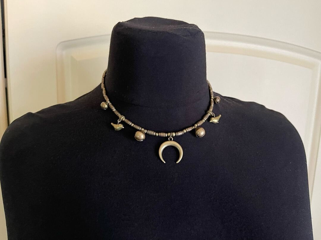 2025 Handmade Metal Lunnitsa Necklace - Ukrainian Traditional Folk Art Jewelry
