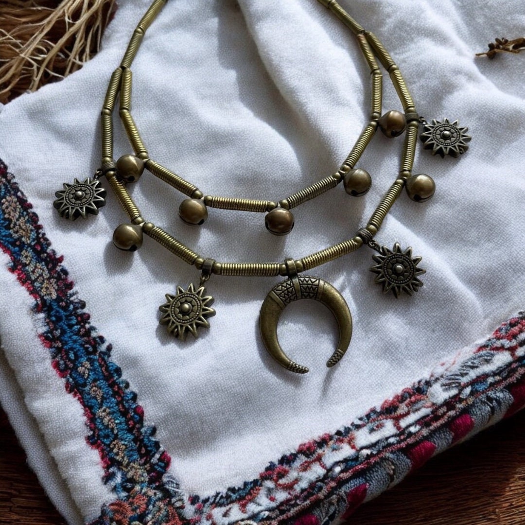 Handmade Multirow Lunnitsa Necklace - Authentic Ukrainian Folk Art Accessory