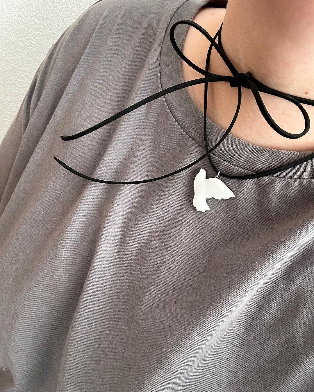 Handmade Bird Necklace - Unique Ukrainian Jewelry with Clay Bird Accent