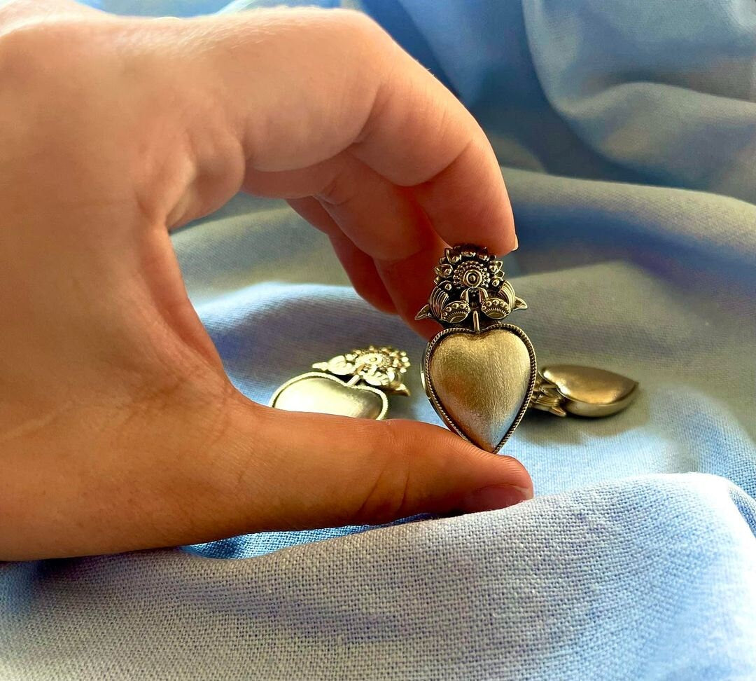 Folk Ukrainian Heart Pendant Necklace - Ethnic Dukach Jewellery from Ukraine