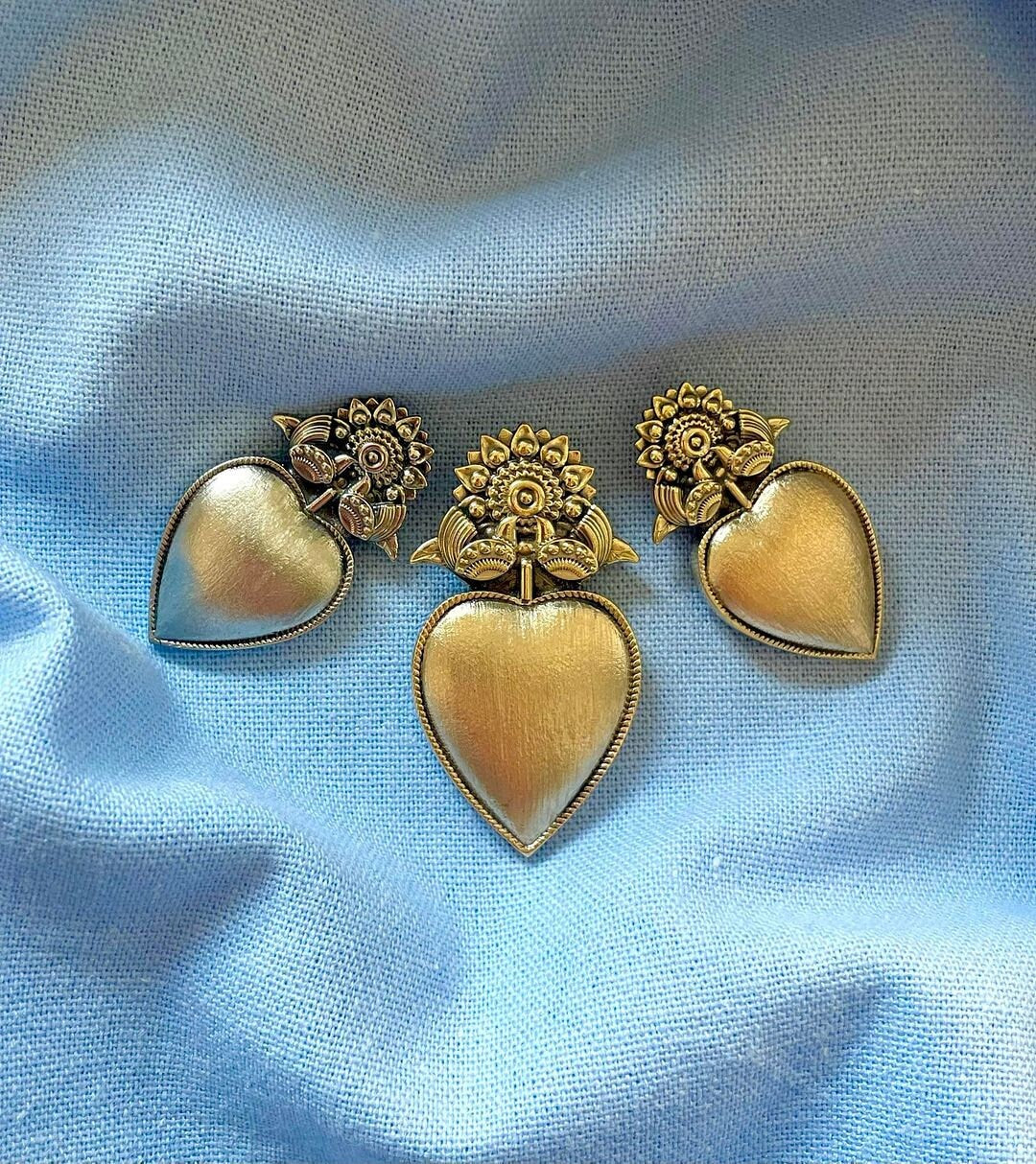 Folk Ukrainian Heart Pendant Necklace - Ethnic Dukach Jewellery from Ukraine
