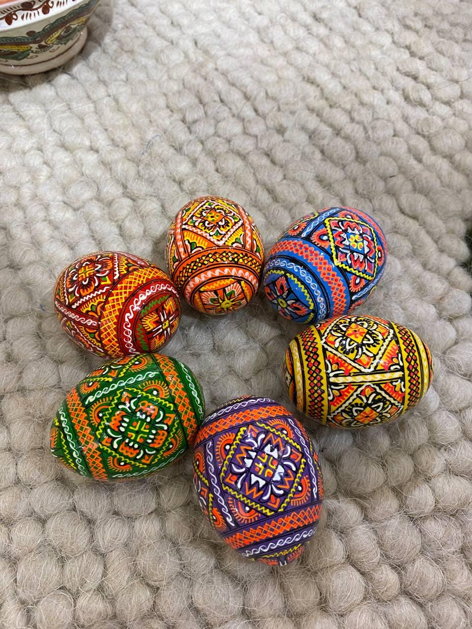 HANDMADE Set of 12 Different Eggs Floral Folk Gift wooden eggs, MADE in UKRAINE Ukrainian, Hand painted ornament souvenir 12 pysanky