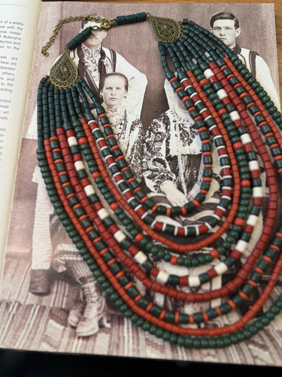 Ukrainian Traditional necklace Jewelry Ethnic ceramics Necklace of antique fireplace beads with contempt Gift for Her Birthday