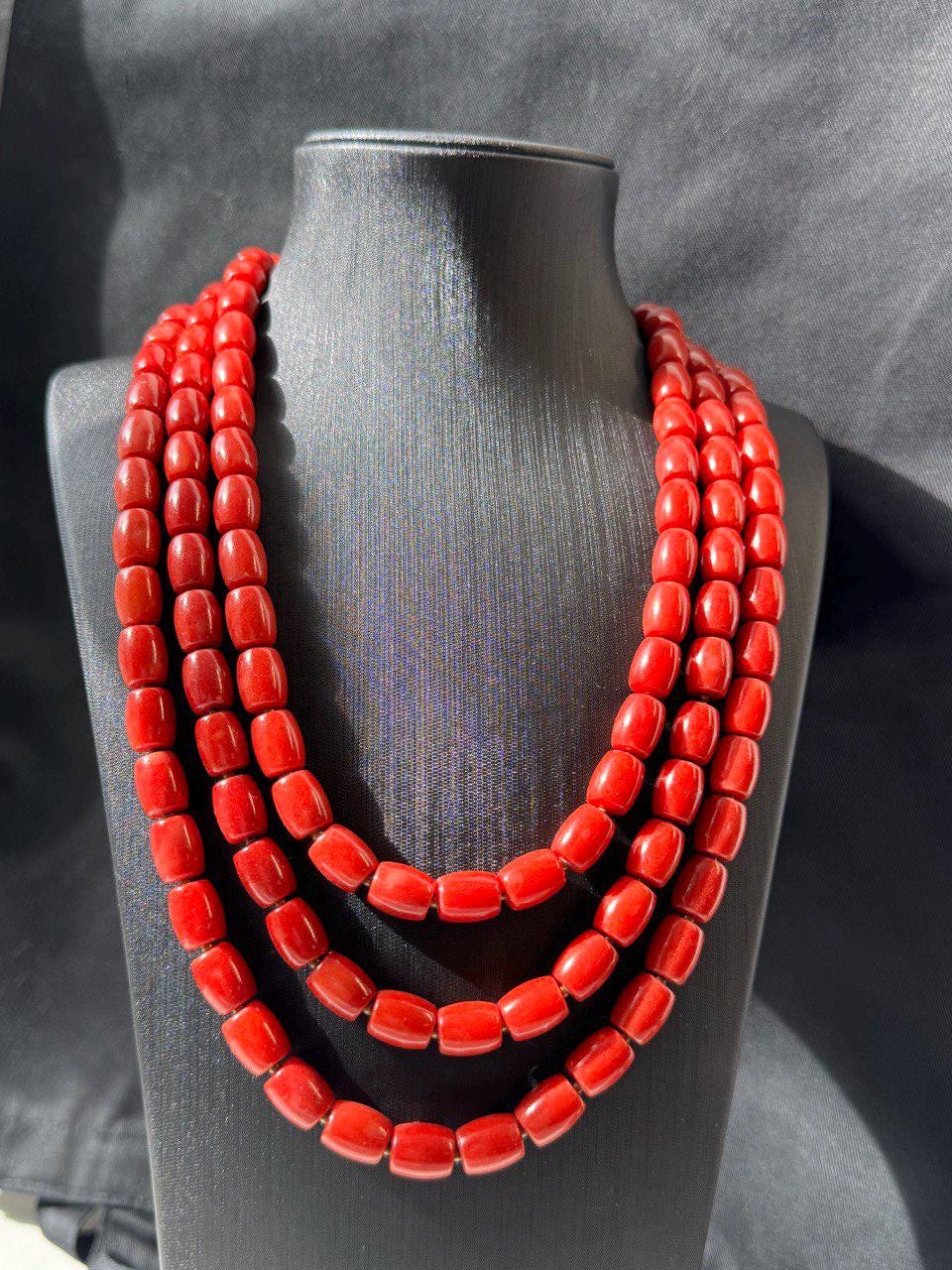 Red Ukrainian Traditional Coral necklace Jewelry Ethnic Necklace beads Ukrainian necklace, ethnic necklace, Ukraine artiste EasterGift