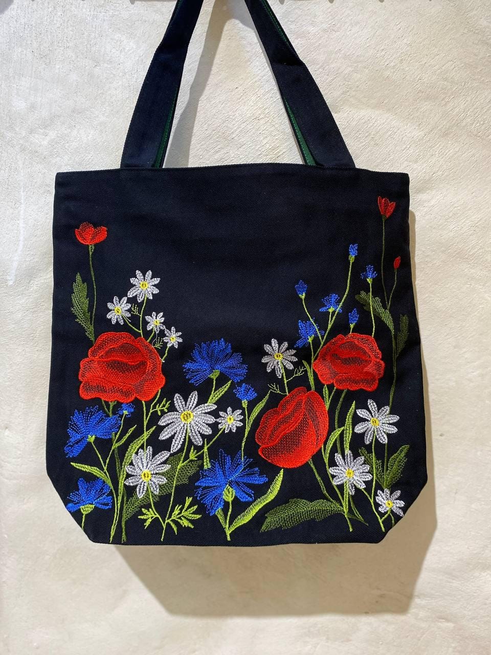 Black Ukrainian shoulder bag, Linen boho bag, Embroidered bag, Hippie Boho bag, Floral bag, Eastergift, Flower beach bag, Summer tote