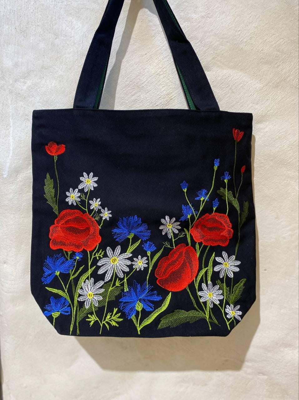 Black Ukrainian shoulder bag, Linen boho bag, Embroidered bag, Hippie Boho bag, Floral bag, Eastergift, Flower beach bag, Summer tote