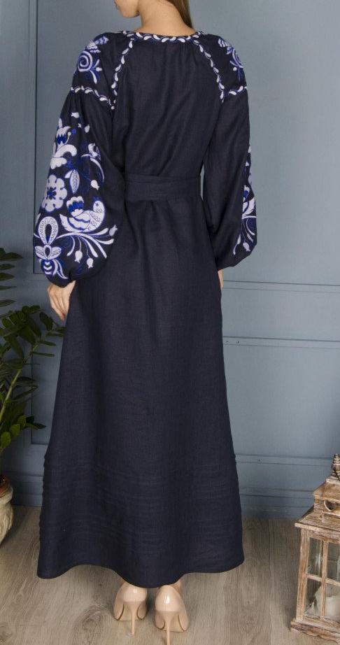 Blue Embroidered Dress, Ukrainian Vyshyvanka Dress, Women Dress, Gift for Her, Gift for Girl, Gift for Wife, Gift for Christmas