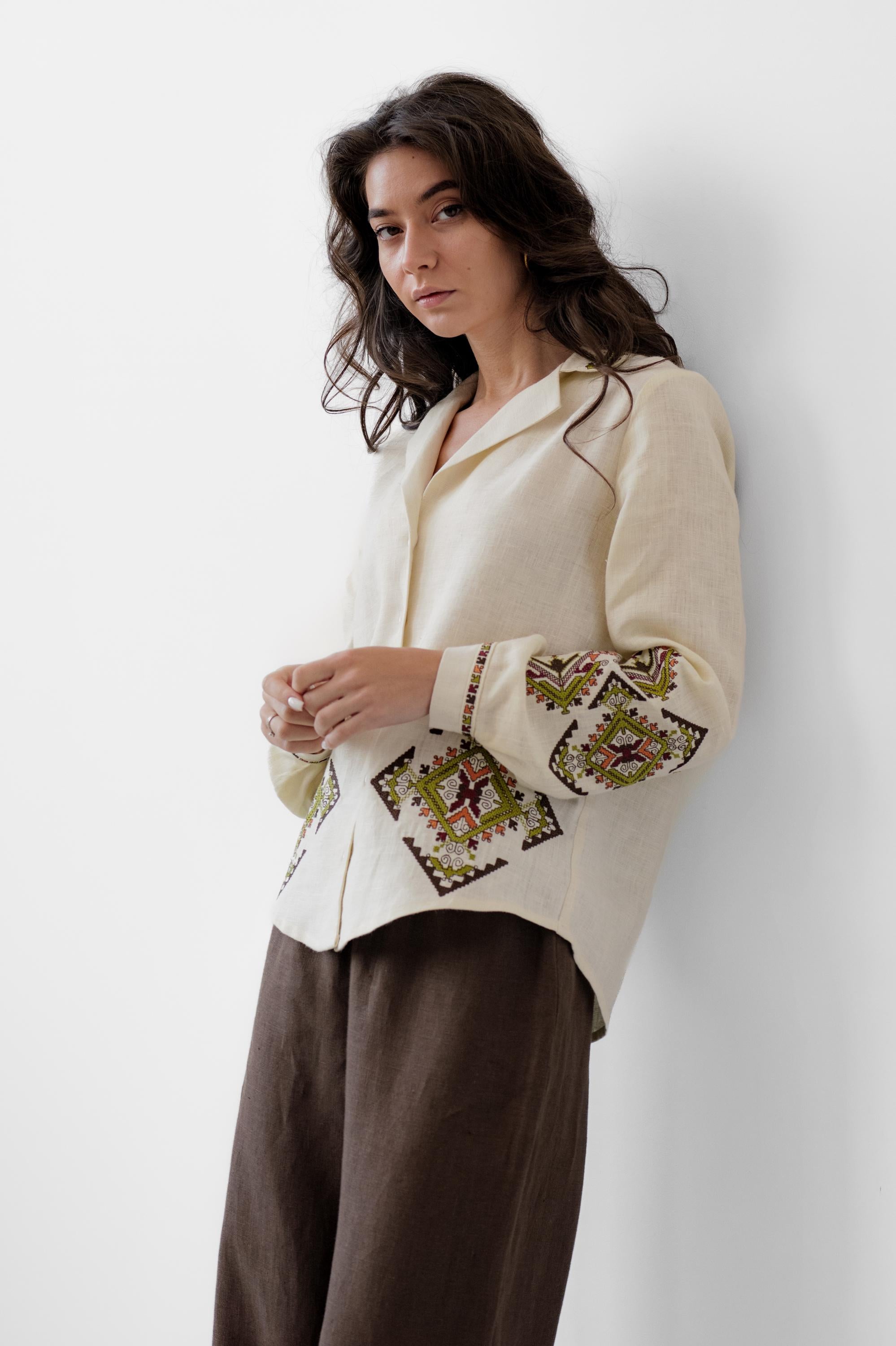 Ukrainian vyshyvanka blouse Ukrainian embroidered blouse bohemian ethnic shirt