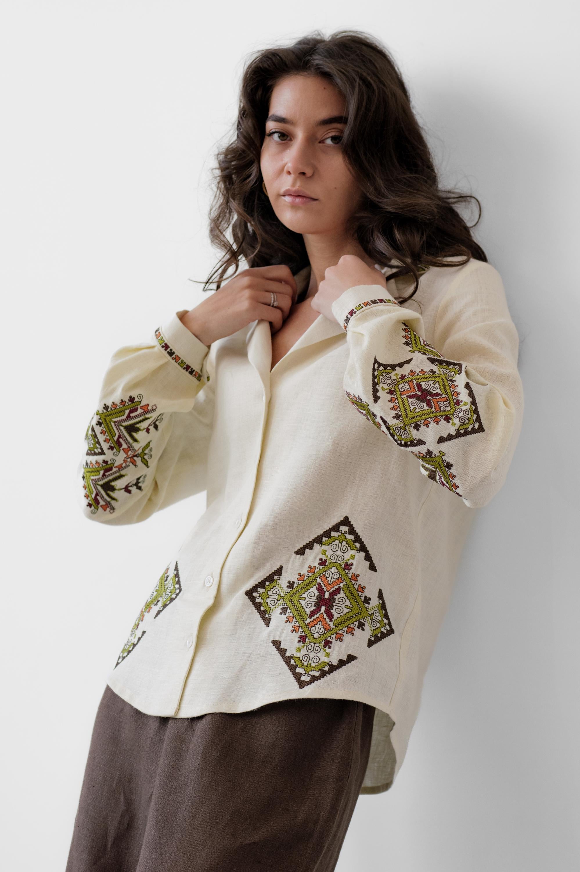 Ukrainian vyshyvanka blouse Ukrainian embroidered blouse bohemian ethnic shirt