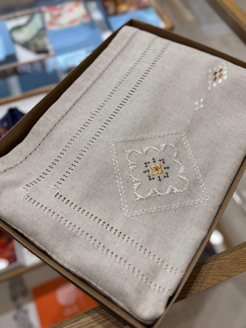 Set Handmade Tablecloth 220 * 150 СМ + 6 Napkins 30*30 CM. Coffee, Easter tablecloth, Traditional Tablecloth Ukrainian Embroidered