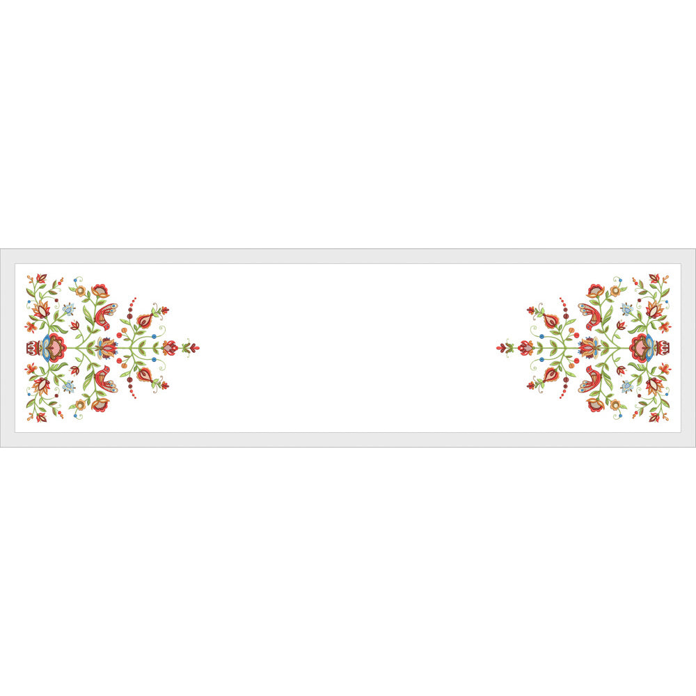 White Linen runner with embroidery for table decoration from the Tree of Life collection 140x40 cm Tree of Life Embroidered Ukrainian Linen Tablecloth Runner (Copy)