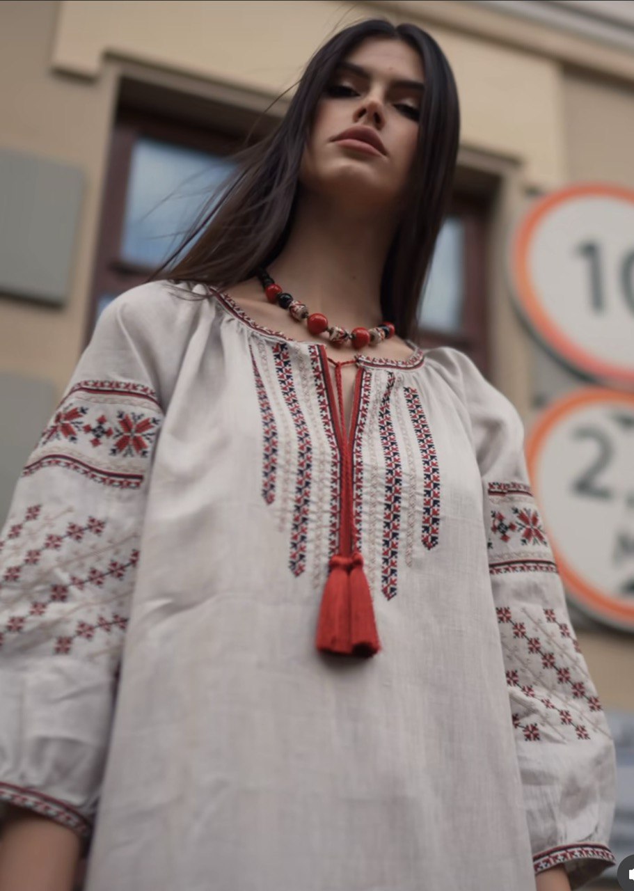 Ukrainian Embroidered Boho Wedding Dress - Vyshyvanka Ethnic Dress for Easter