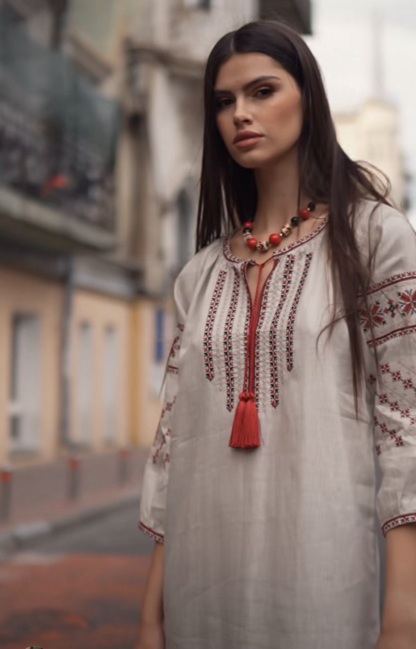 Ukrainian Embroidered Boho Wedding Dress - Vyshyvanka Ethnic Dress for Easter