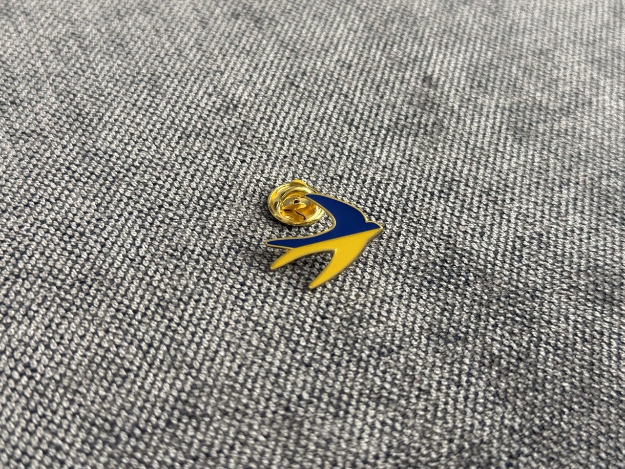 Ukrainian Swallow Handmade Badge - Ukrainian Flag Colors Souvenir
