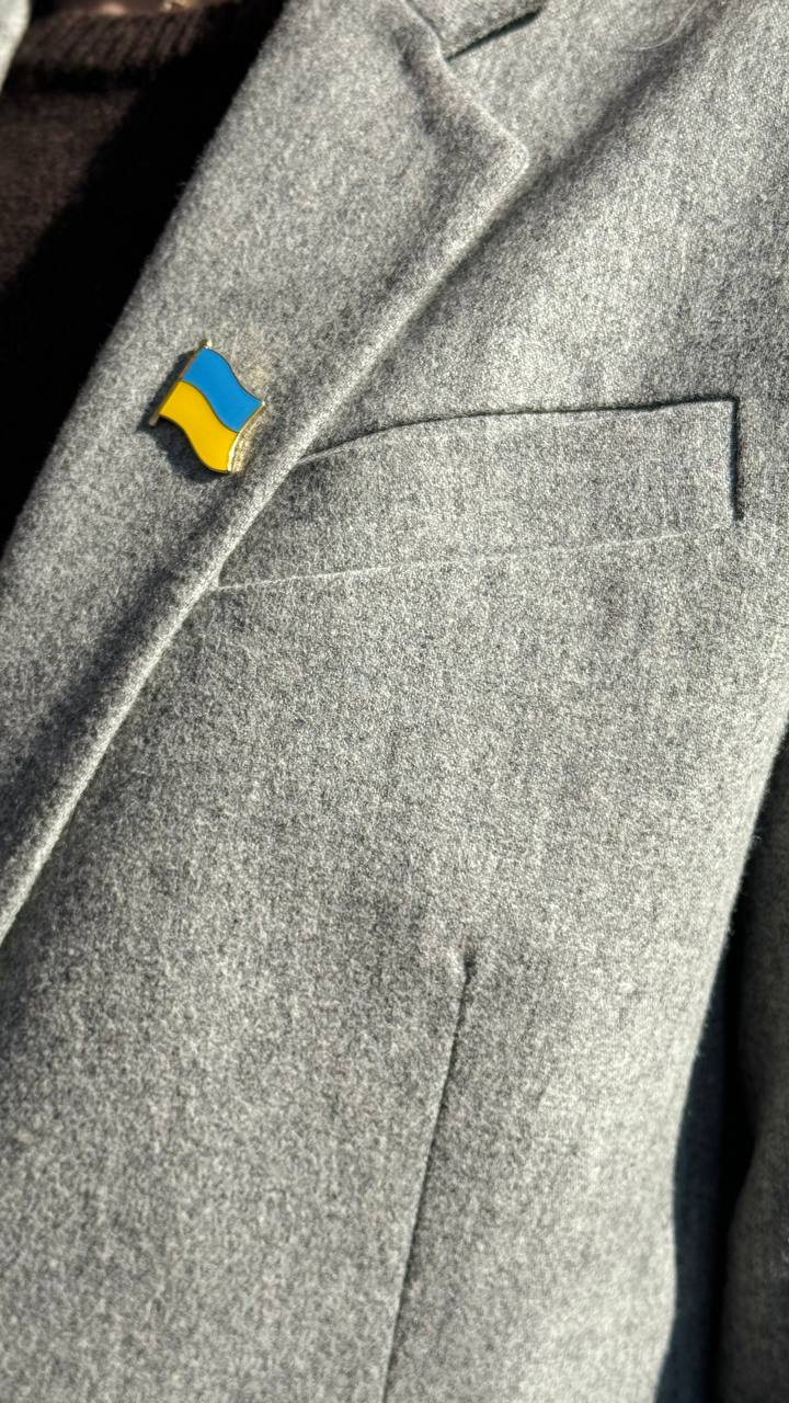 Handmade Ukrainian Flag Badge Pin