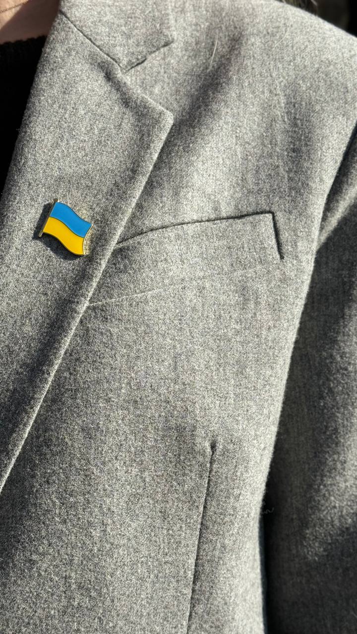 Handmade Ukrainian Flag Badge Pin