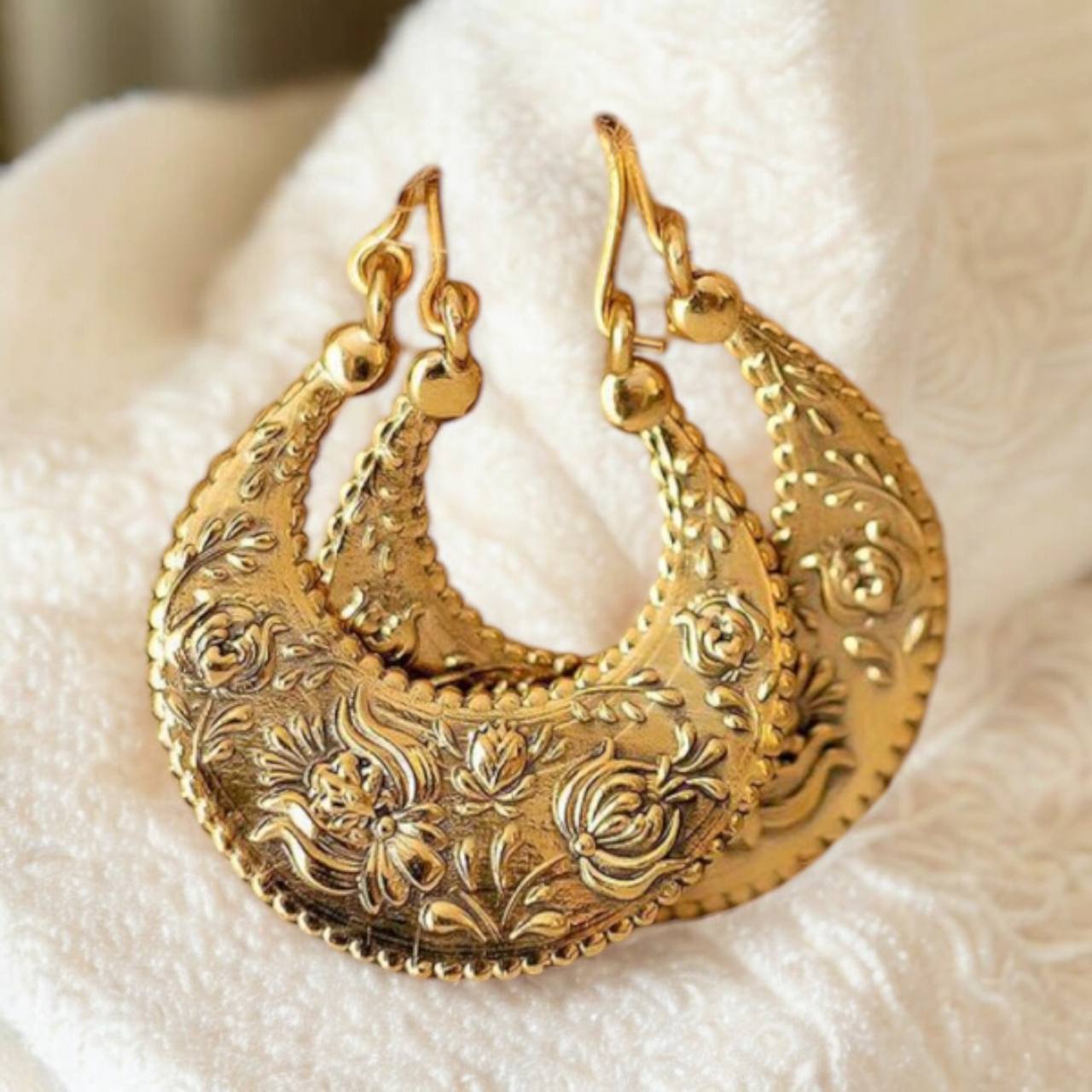 Brass Ukrainian Traditional Earrings - Ethnic Jewelry