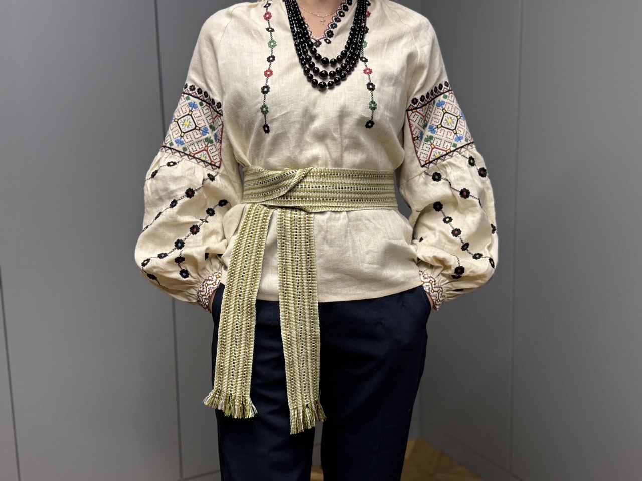 Ukrainian 3m Hand-Woven Ethnic Belt for Folk Shirt - Cossack Sash & Slavic Waistband