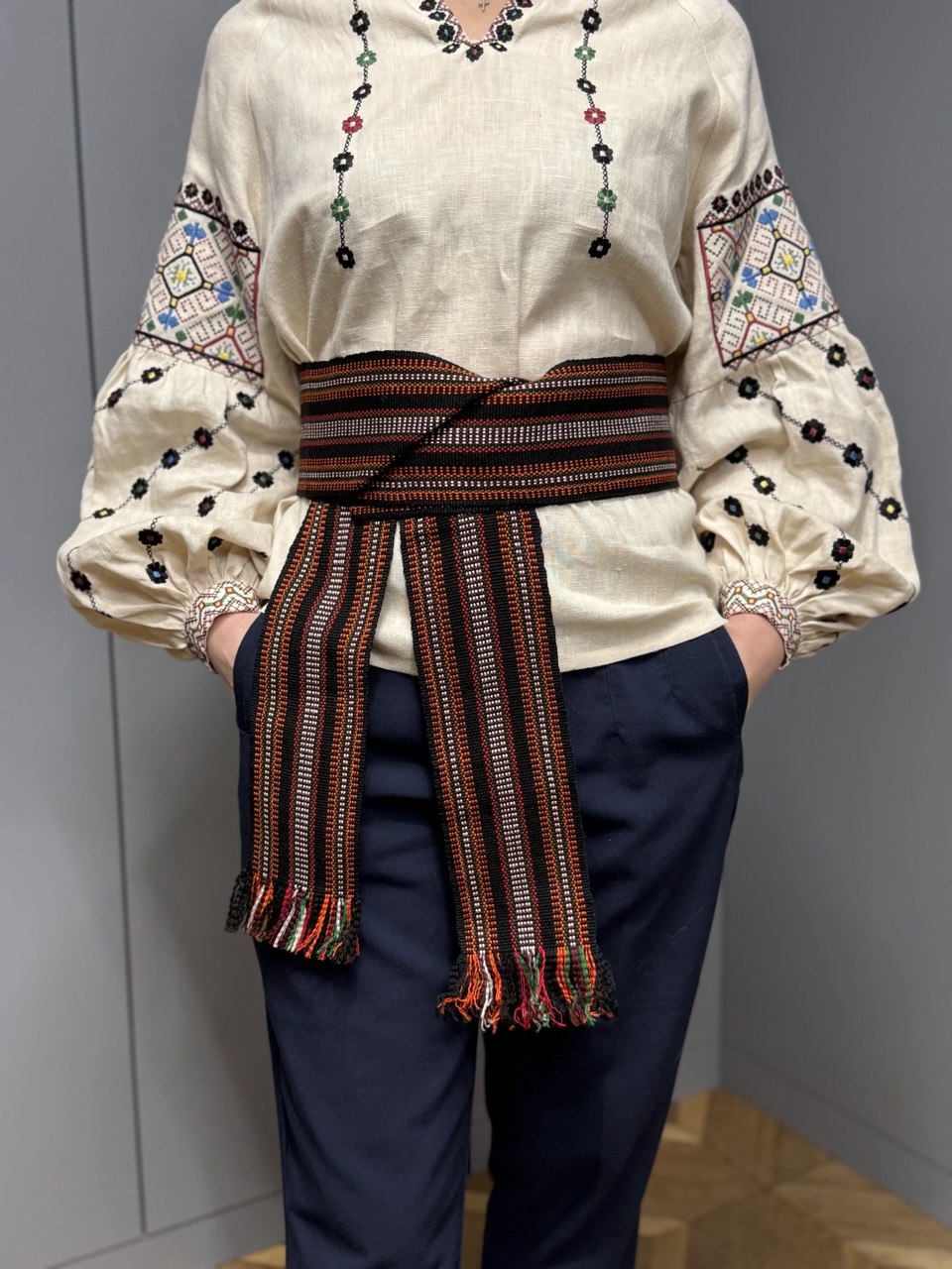 Ukrainian Krajka Hutsul 10cm x 3m Woven Sash Belt - Ethnic Slavic Kushak