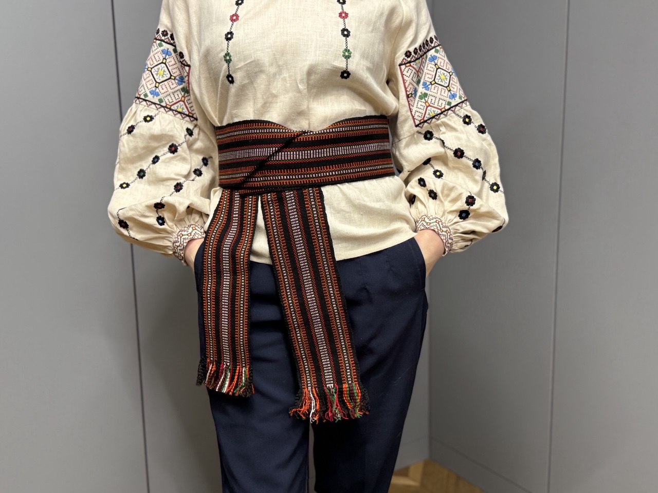 Ukrainian Krajka Hutsul 10cm x 3m Woven Sash Belt - Ethnic Slavic Kushak