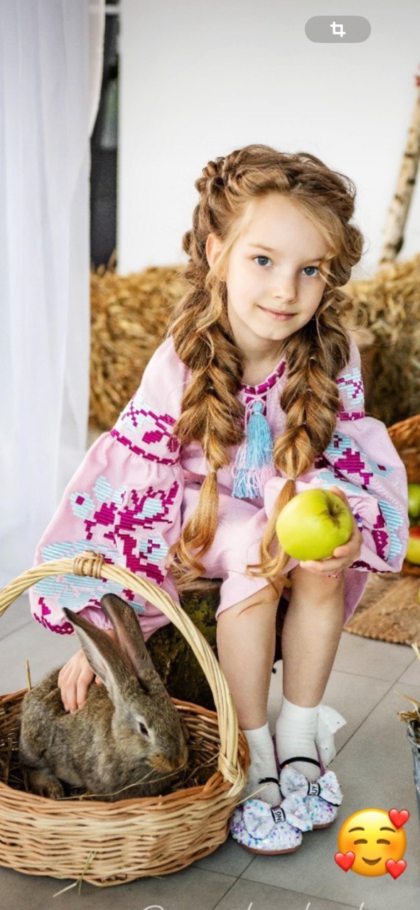 Pink Embroidered Vyshyvanka Linen Dress for Girls Traditional Ukrainian