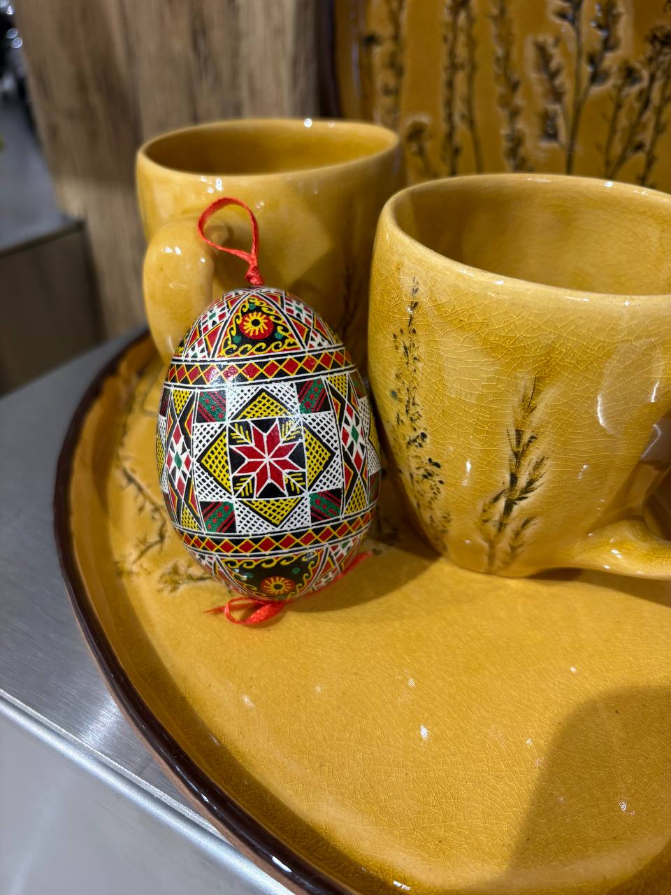Handcrafted Ukrainian Pysanka Goose Egg for Easter