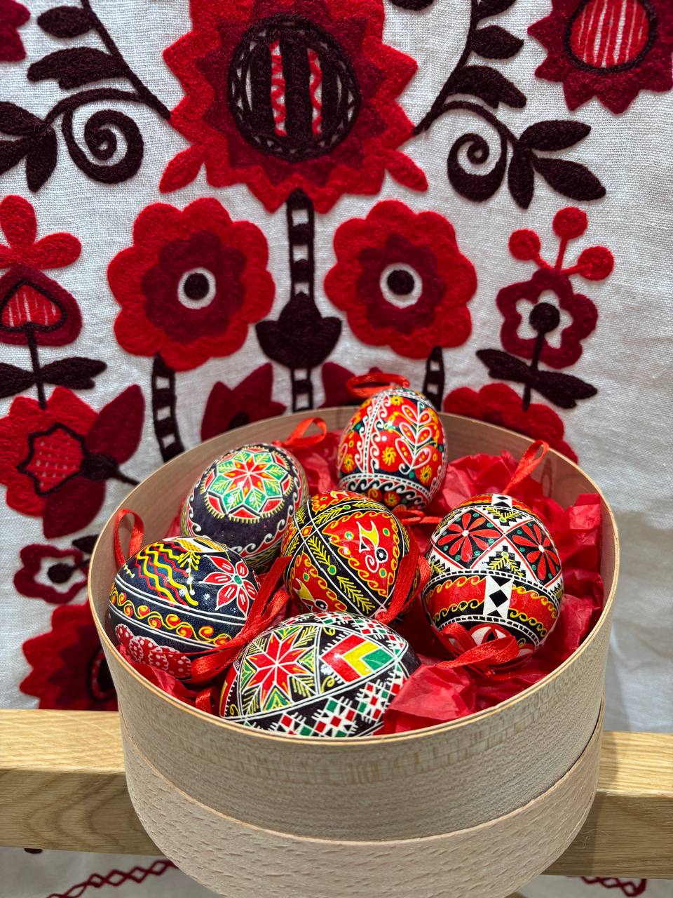 Chicken Pysanka set 6 Handcrafted Ukrainian Pysanka Eggs High-Quality Easter Decor