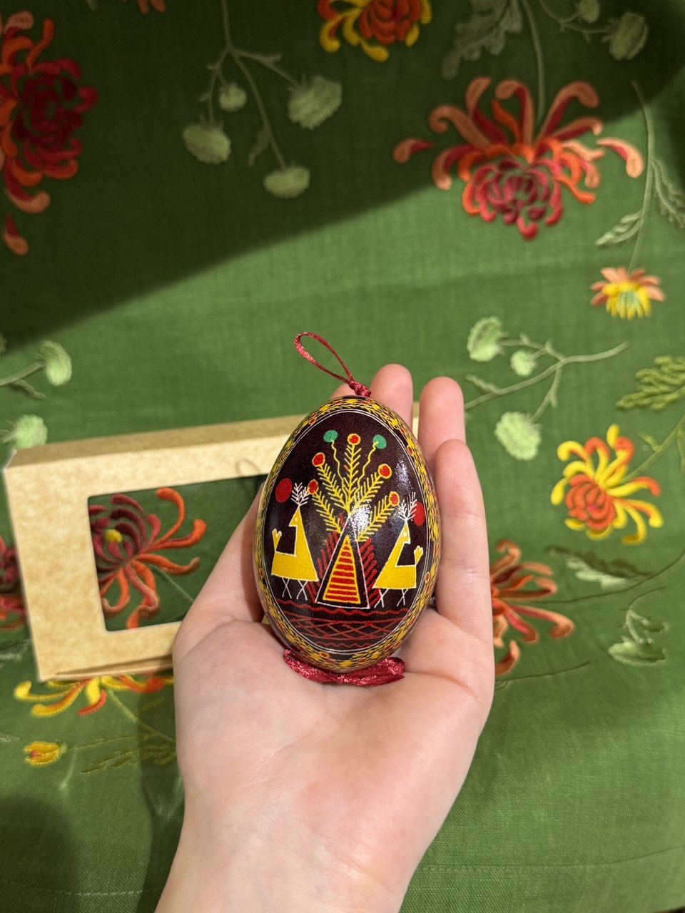 Handcrafted Ukrainian Pysanka Goose Egg for Easter Heritage