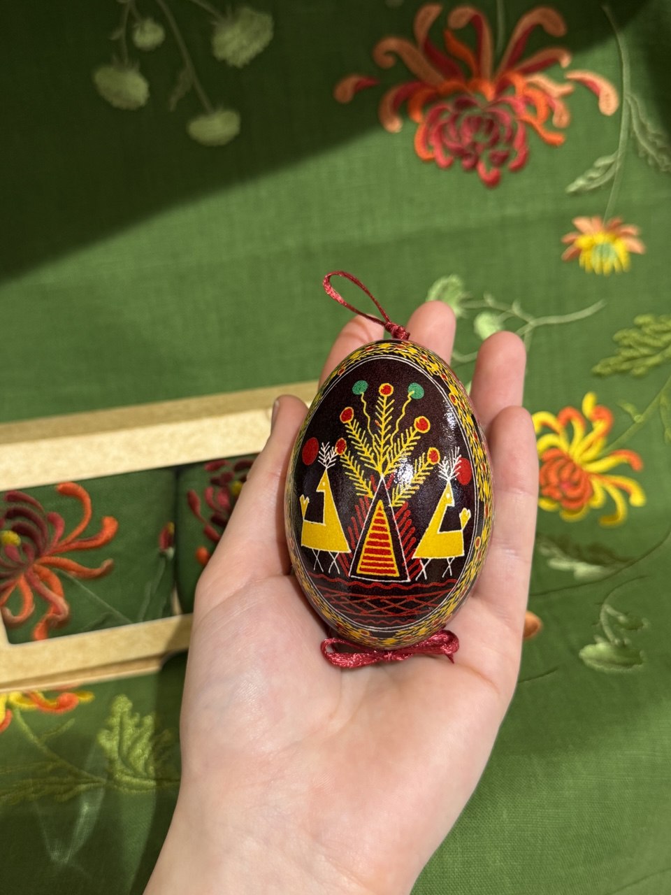 Handcrafted Ukrainian Pysanka Goose Egg for Easter Heritage