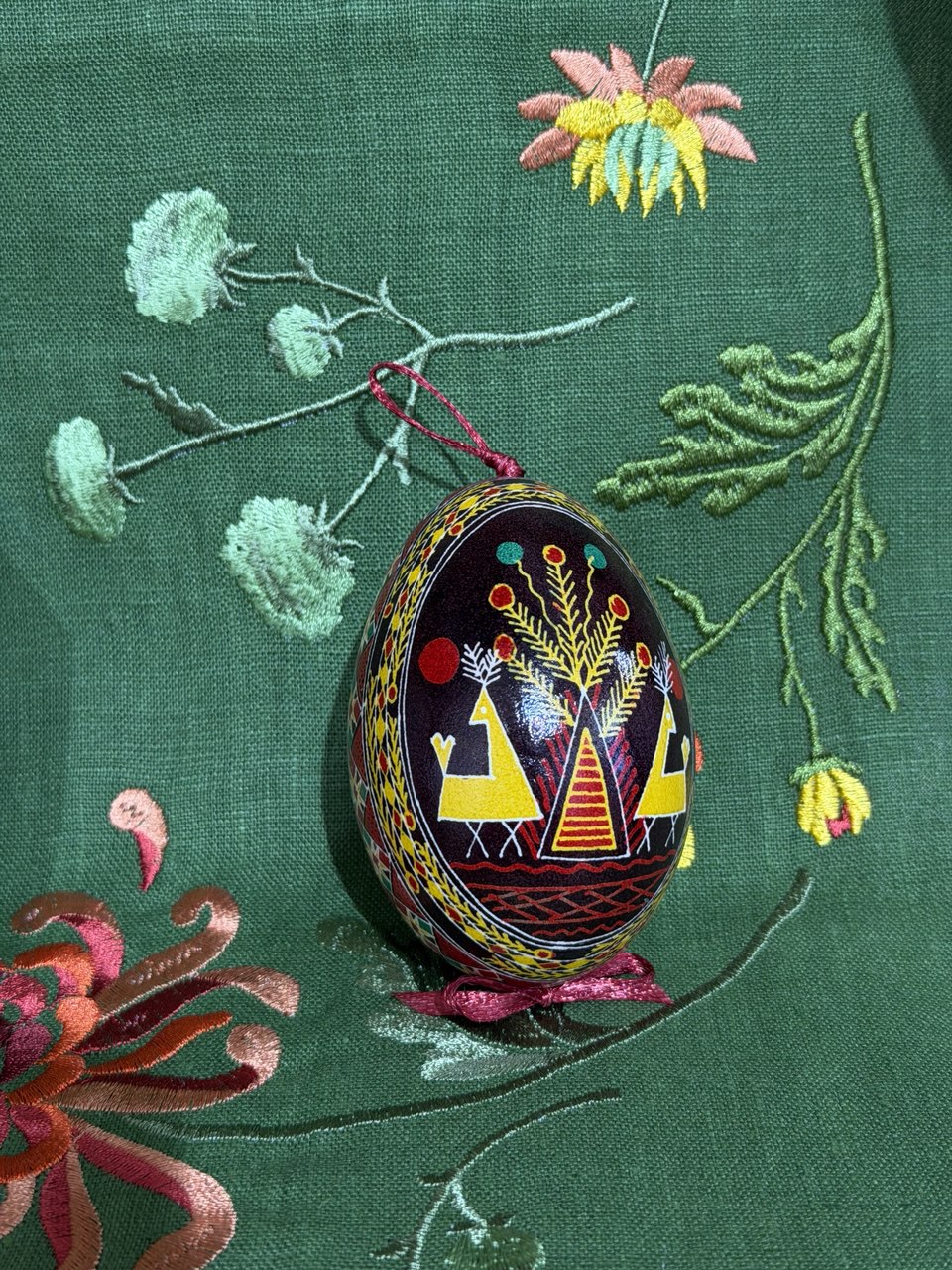 Handcrafted Ukrainian Pysanka Goose Egg for Easter Heritage