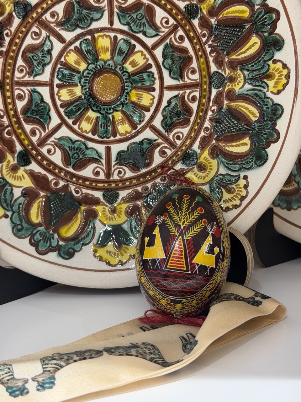 Handcrafted Ukrainian Pysanka Goose Egg for Easter Heritage