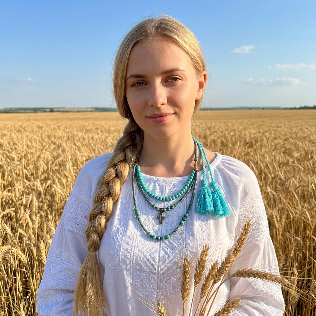 Ukrainian Traditional necklace Jewellery Cross