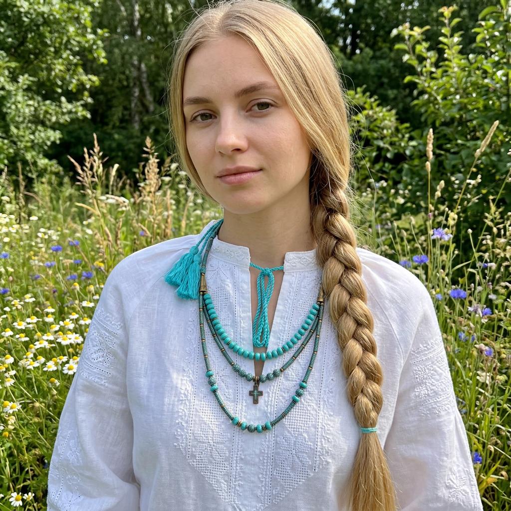 Ukrainian Traditional necklace Jewellery Cross