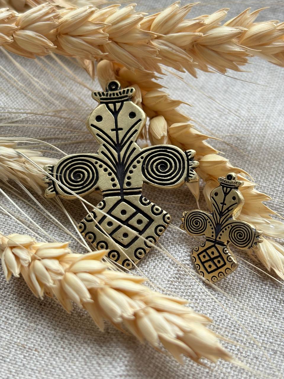 Slavic Protection Charm, Folk Symbol Jewelry, Ukrainian Mother Goddess Amulet