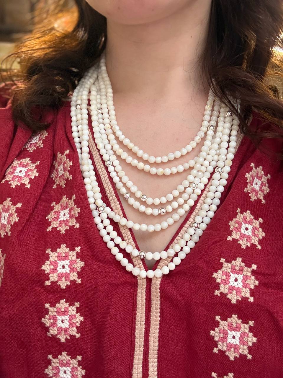 White Mother of Pearl Necklace