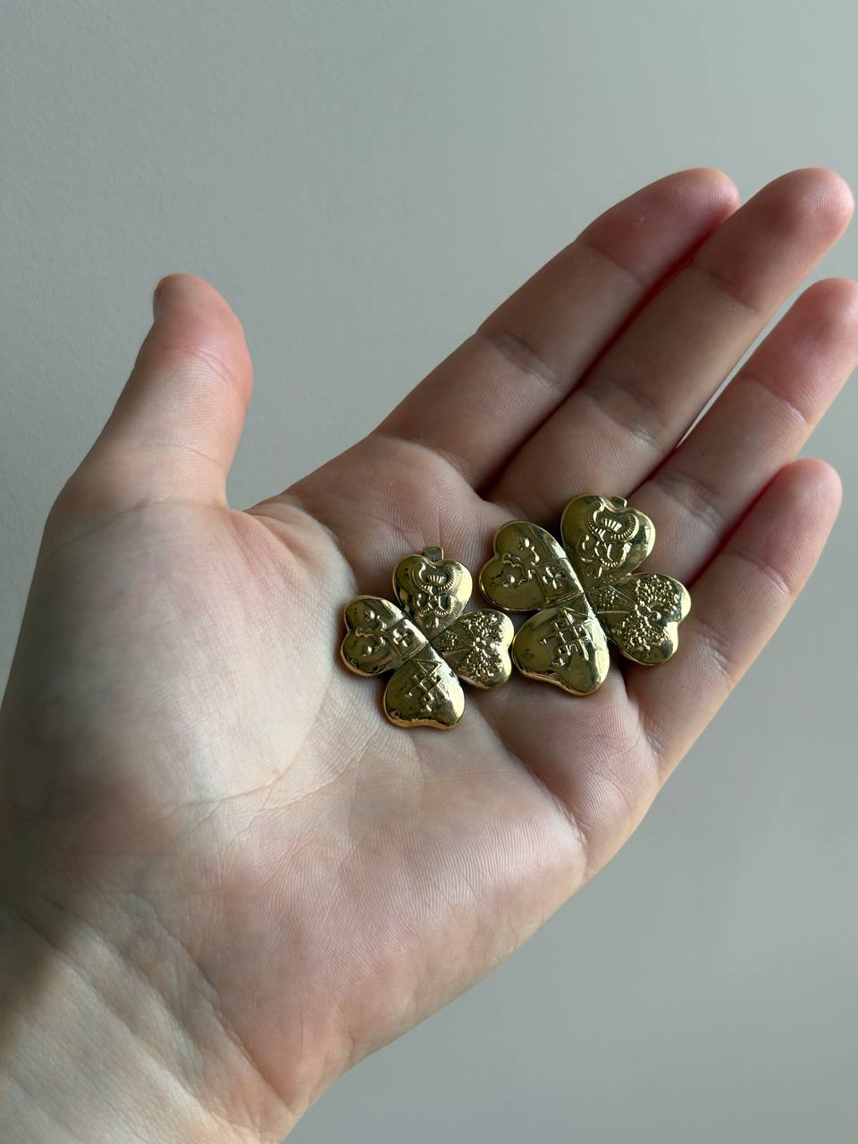 Brass Flower Pendant, Ukrainian Folk Jewelry, Floral Brass Necklace