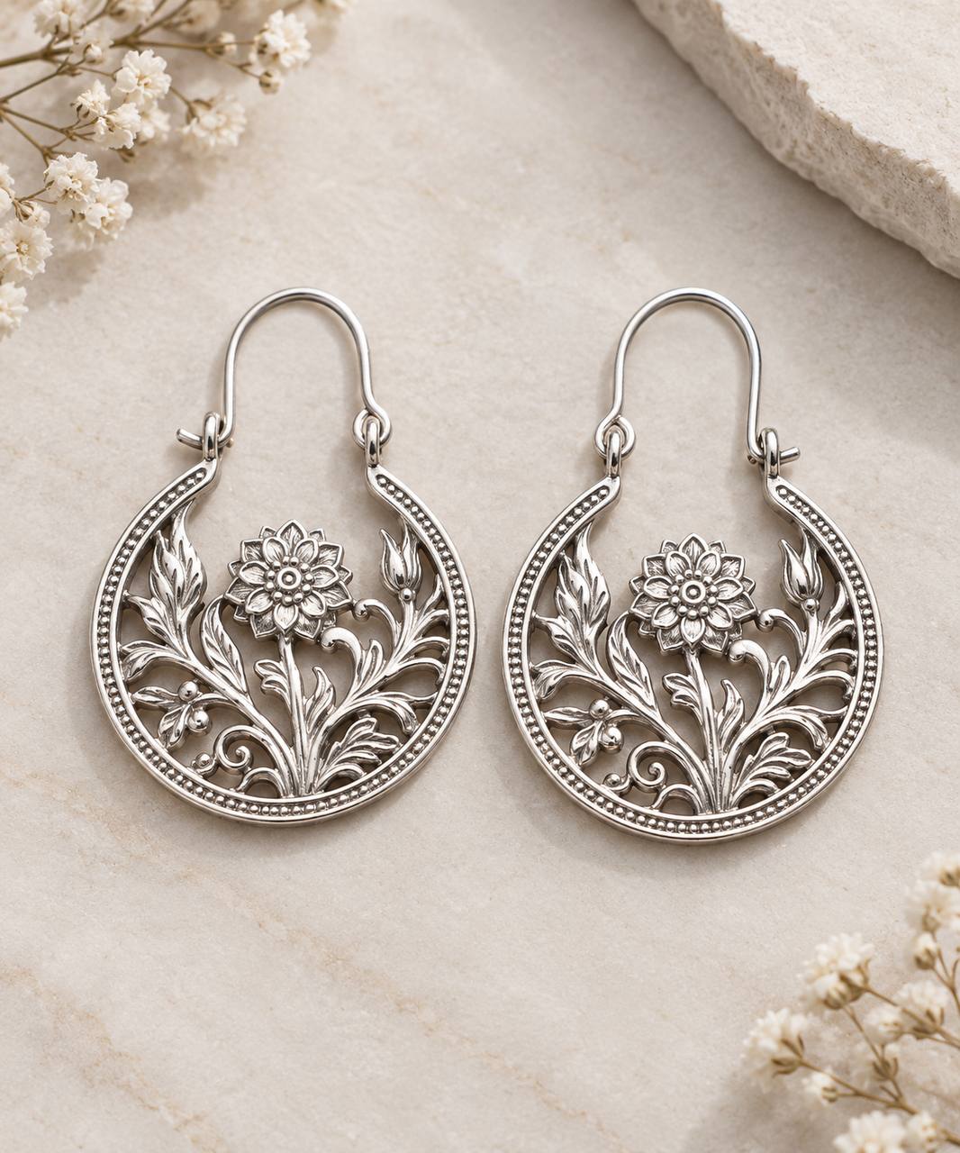 Fern Earrings, Botanical Floral Earrings, Handmade Nature Jewelry, Gift for Her