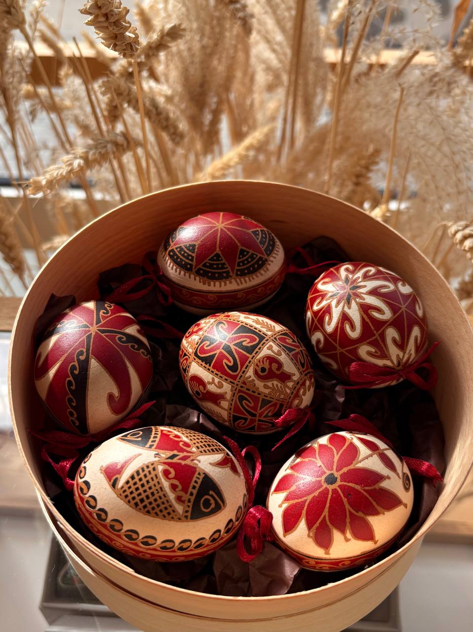 Uovo pysanka tradizionale ucraino. 6 vere uova di gallina pysanky nel set. Pysanky di gallina. Regalo per lei, regalo per la mamma, regalo di Natale