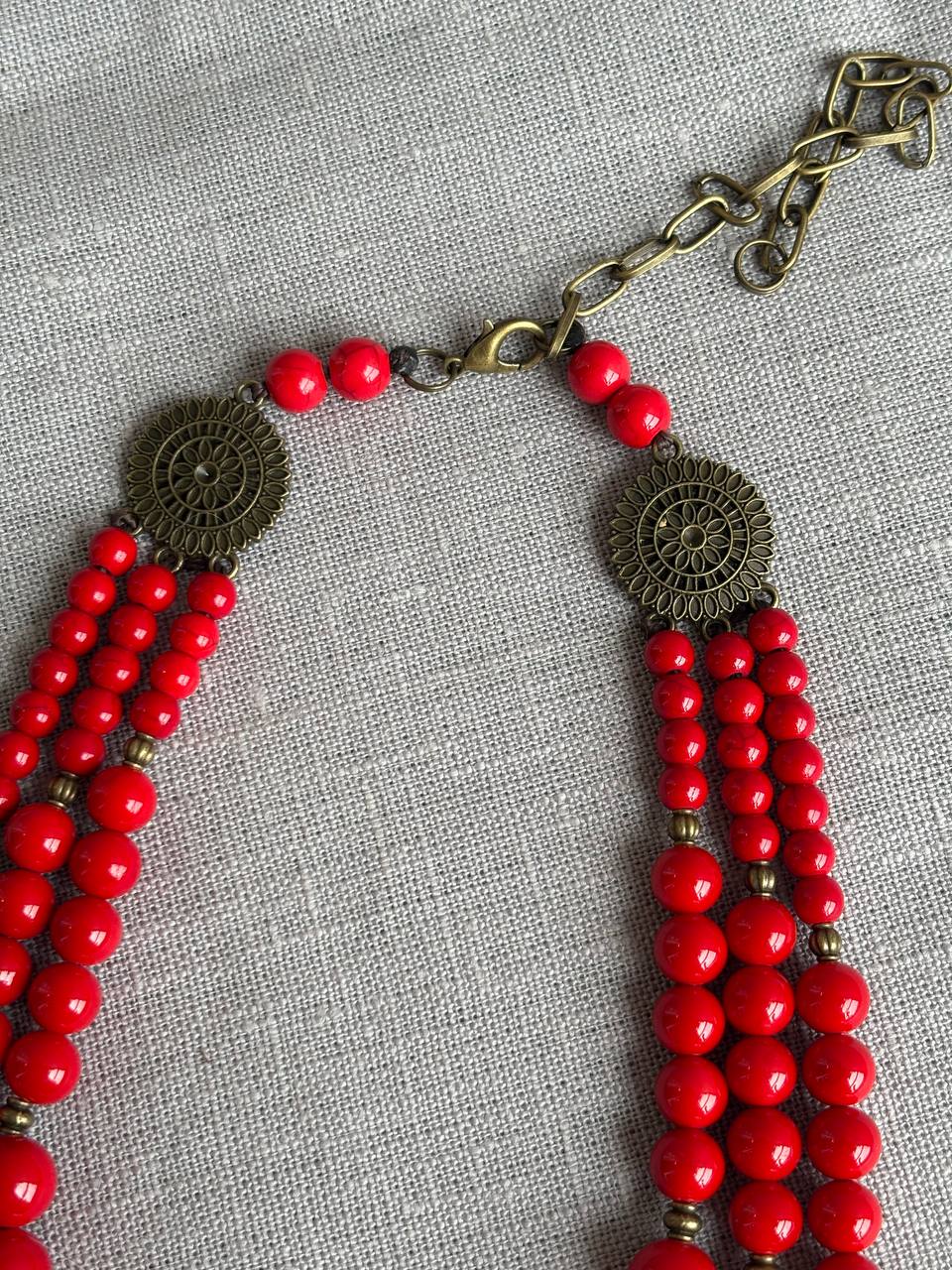 Handmade Red Coral Necklace - Traditional Ukrainian Jewelry for Women