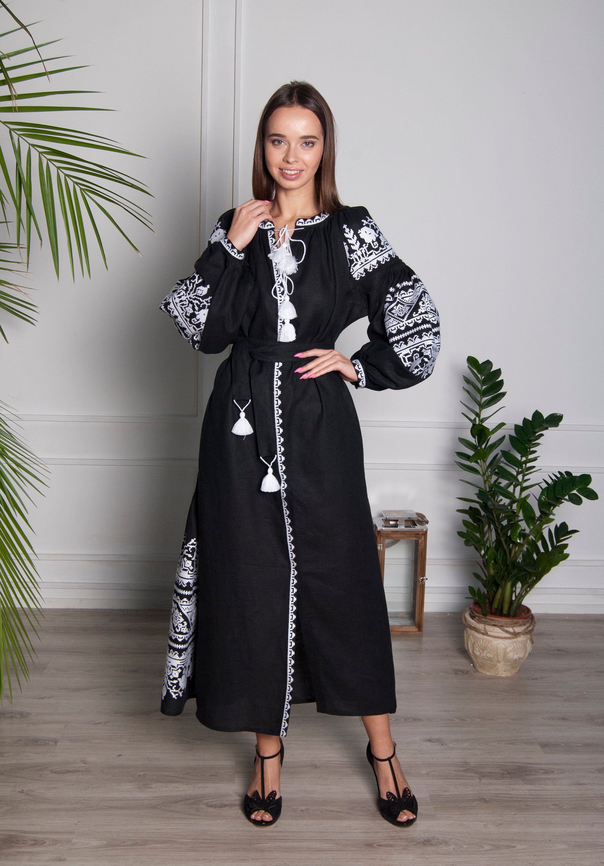 Ukrainian Vyshyvanka Dress - Traditional Embroidered Apparel