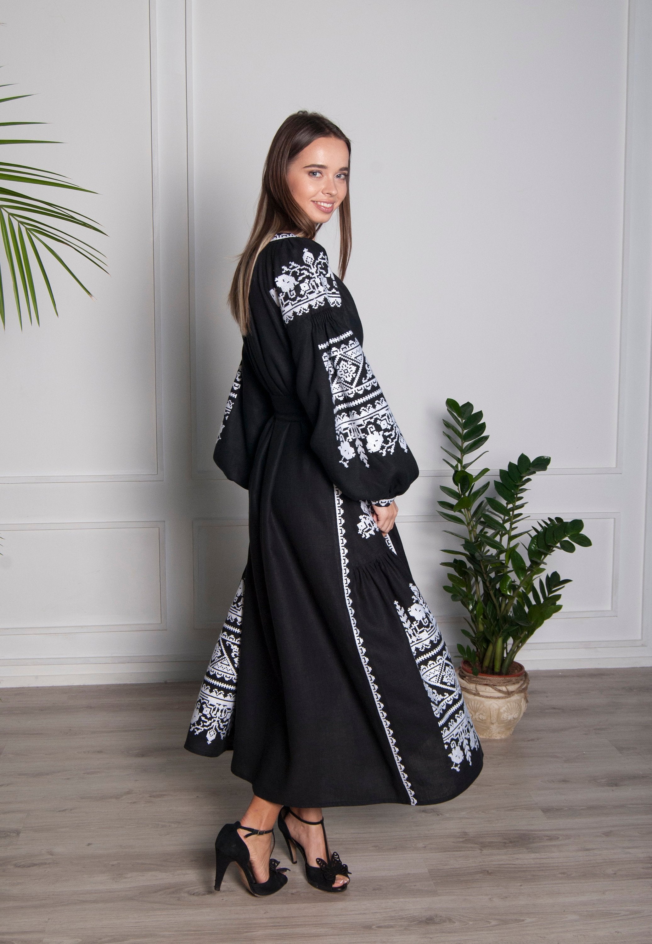 Ukrainian Vyshyvanka Dress - Traditional Embroidered Apparel