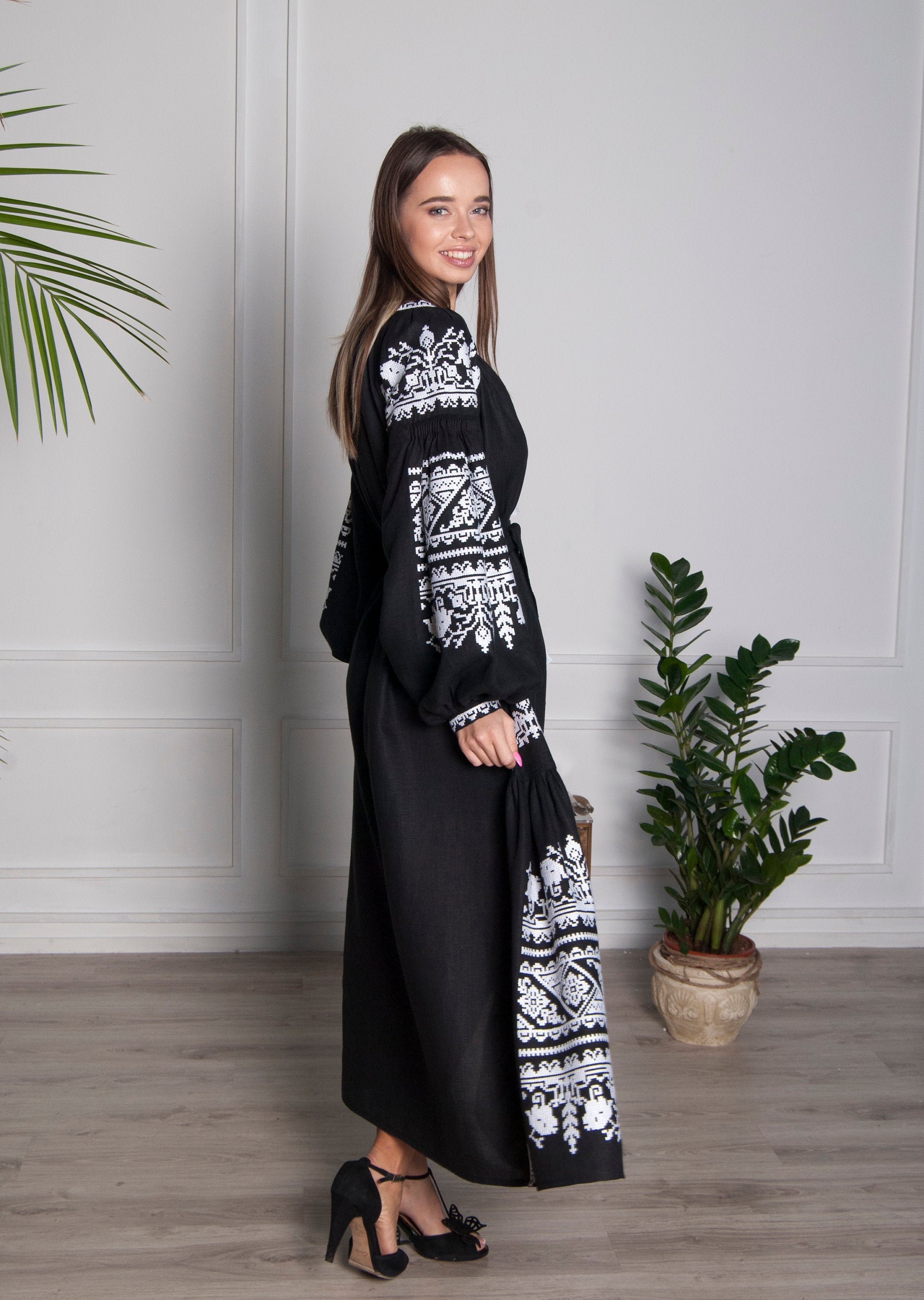 Ukrainian Vyshyvanka Dress - Traditional Embroidered Apparel